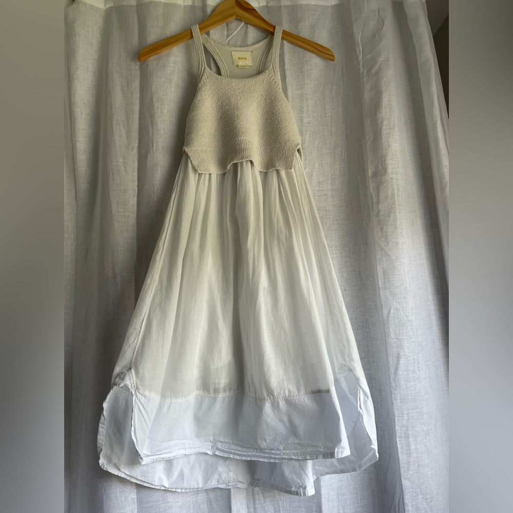 Maeve Neutral Knit Halter Dress from Anthropologie